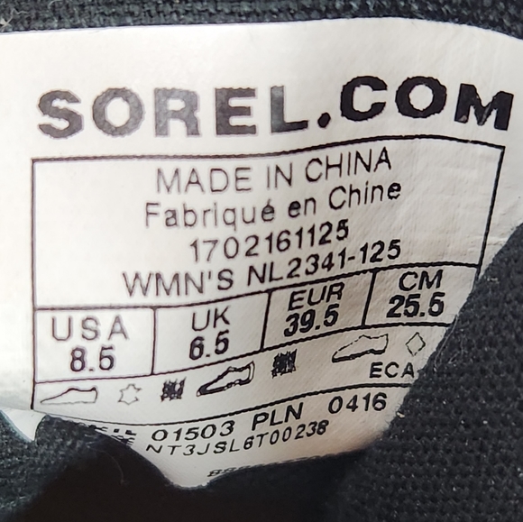 Sorel Out N About Gray Camo Waterproof Winter Snow Rain Duck Boots size 8.5 - Picture 4 of 8